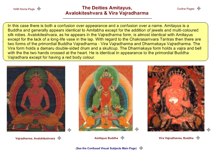 The Deities Amitayus, Avalokiteshvara & Vira Vajradharma